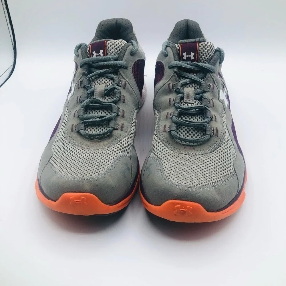 Under armor running shoes gray‎ and Orange 9.5